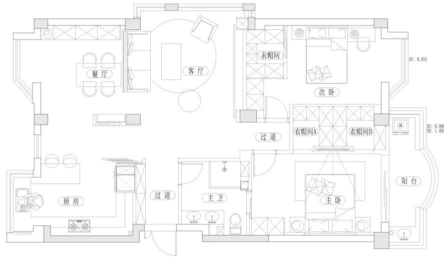 118㎡现代简约之家丨铭品装饰-9