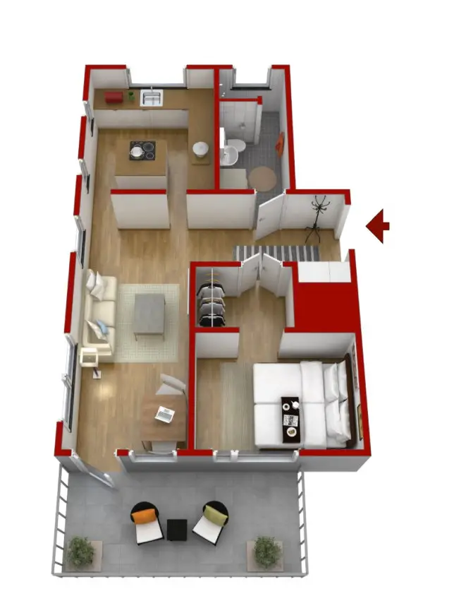开放式厨房的完美解决方案 | 半开放式隔墙设计-9