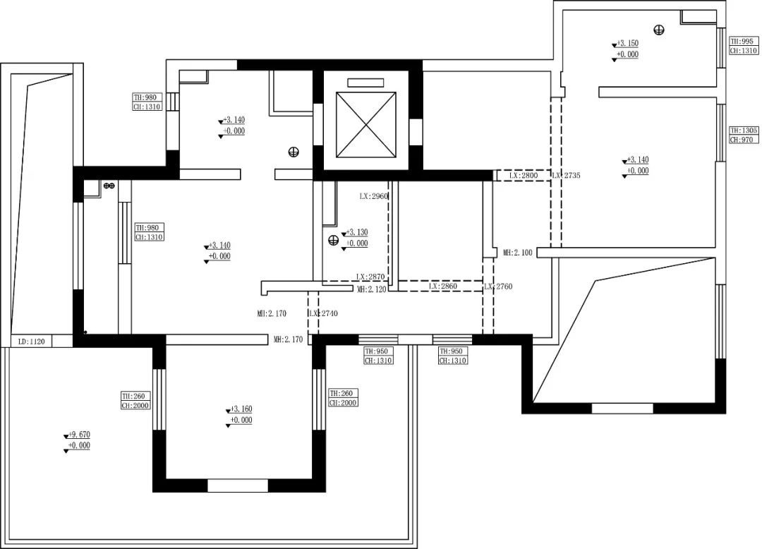 简狄实景案例｜《光影之境》｜双客厅+三面落地窗，凌空而居，不亦乐乎。-17
