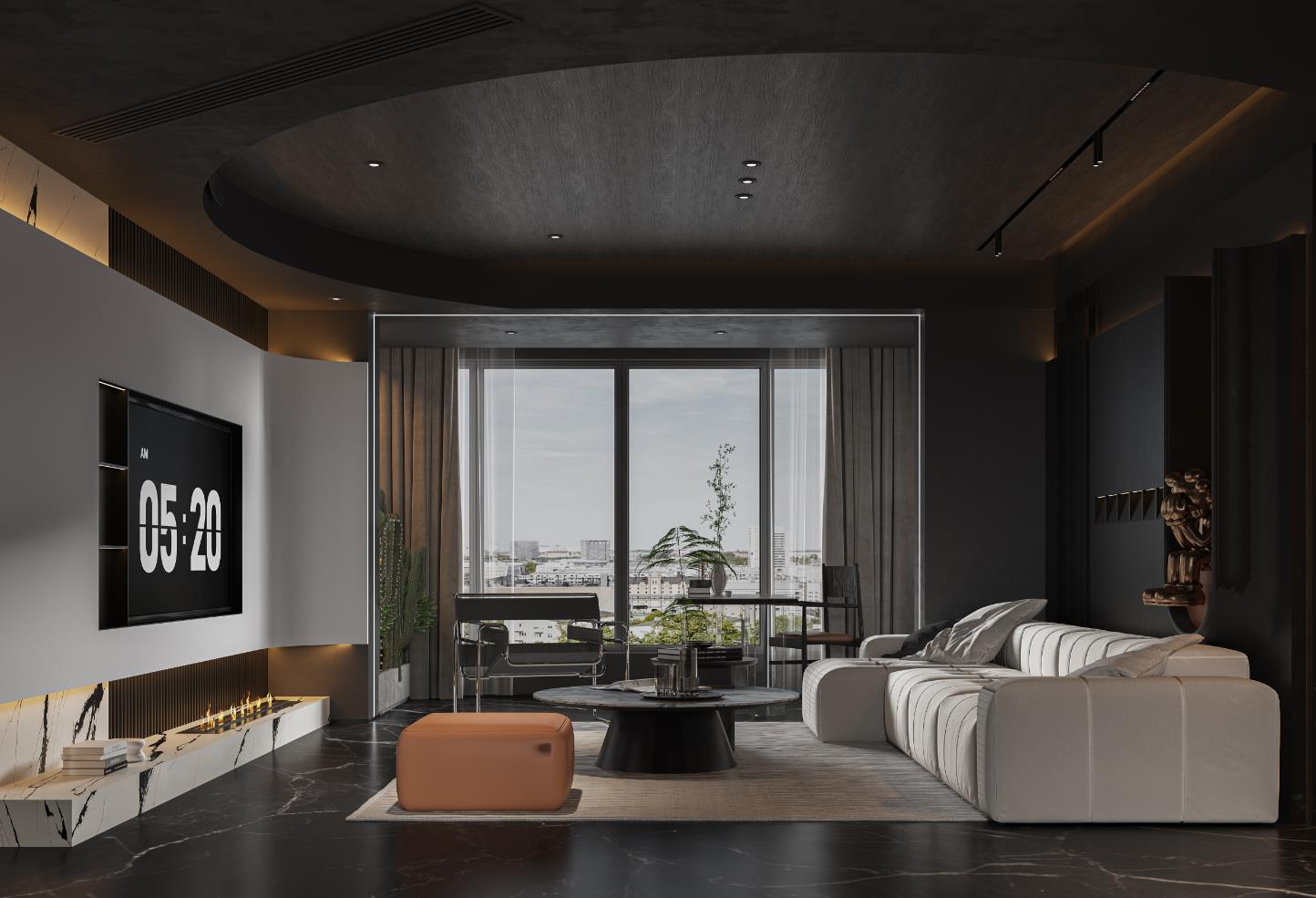 暗黑风-现代大平层-6