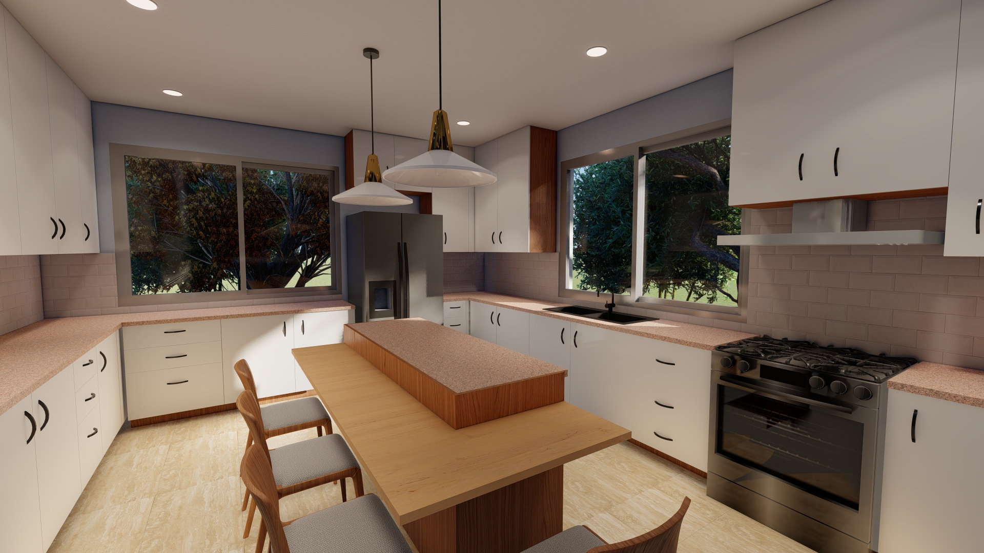 Cuisine en U design（U型厨房设计）-0