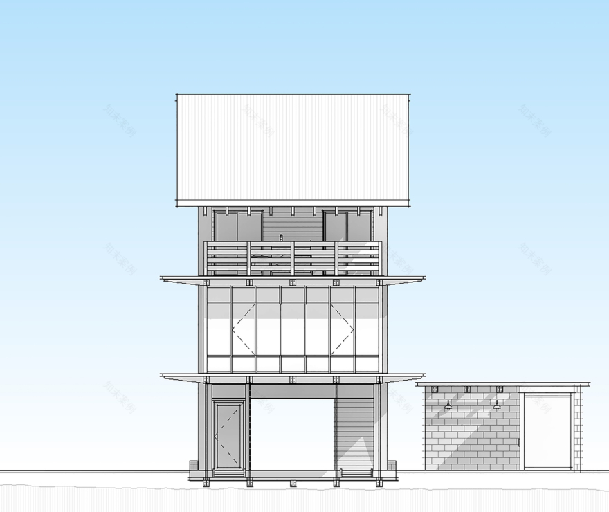 美国十颗橡树农场池塘别墅丨Holly And Smith Architects-59