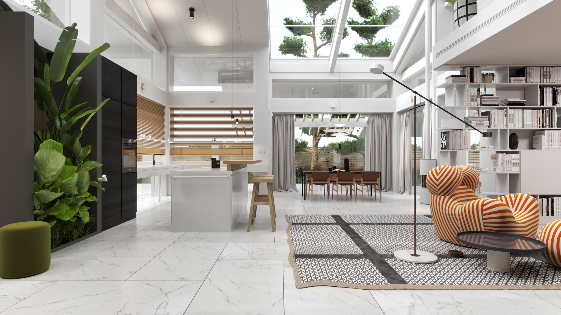 乌克兰现代半木屋的自然之光-4