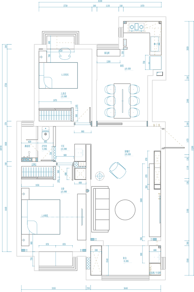 18万元二居96平米装修案例·佘山记忆丨中国上海-11