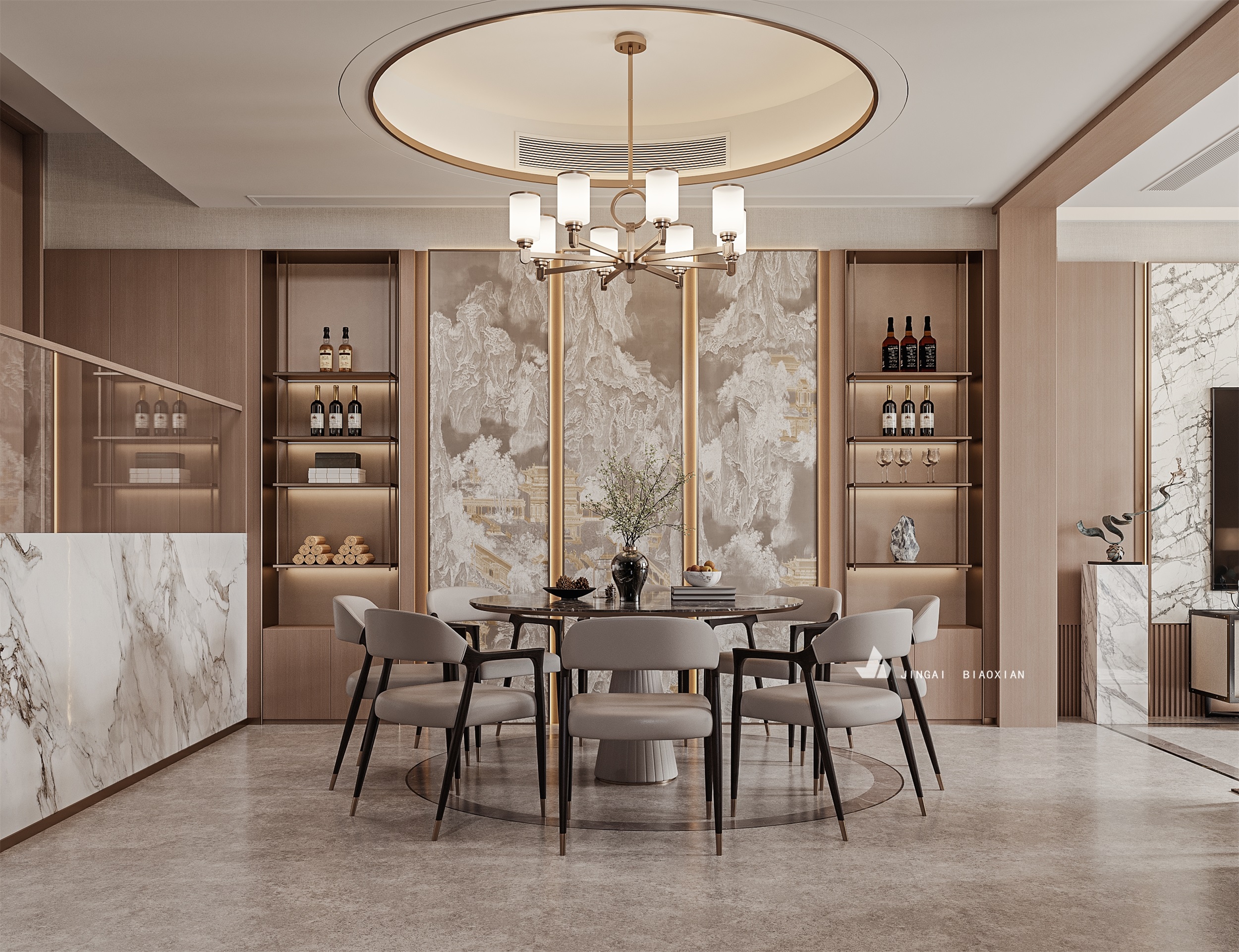 现代简约客餐厅设计案例-31