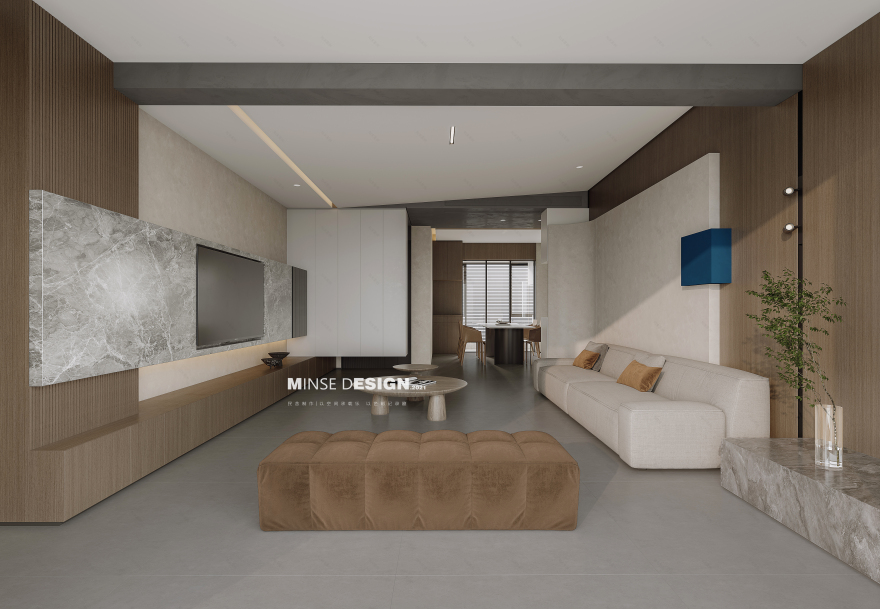 现代平层设计 · 江西萍乡 140m²住宅丨中国萍乡丨杭州民舍制作空间设计工作室-7