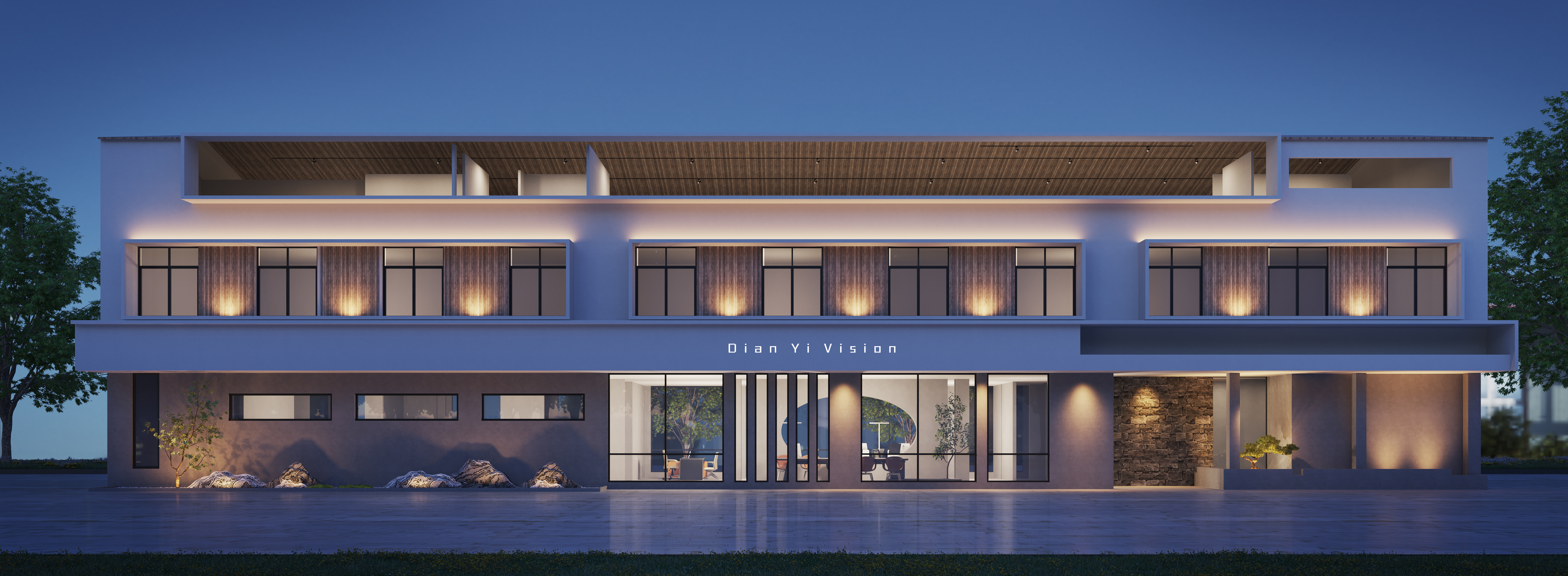 办公空间效果表现-4