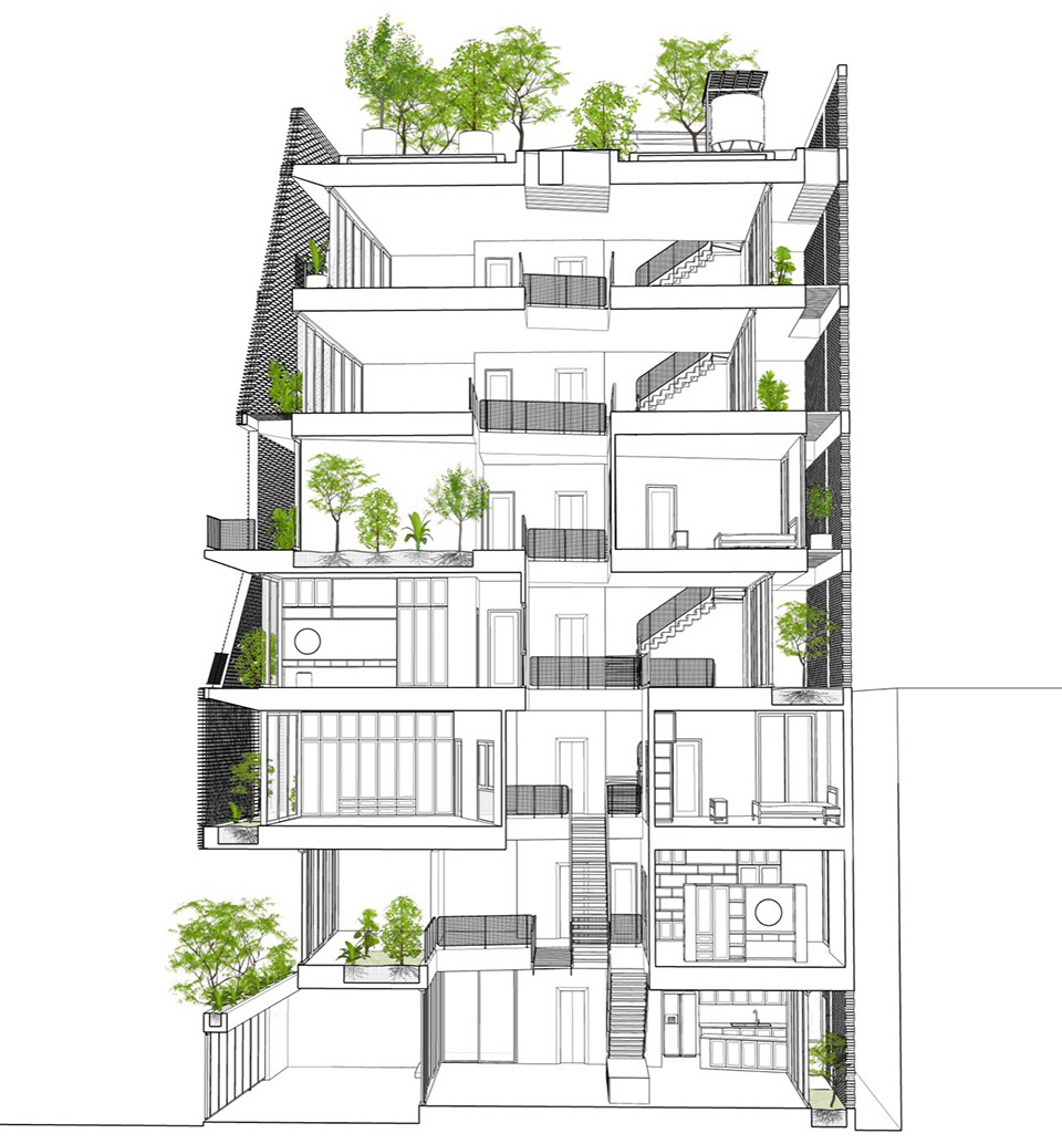 Tropical Flow住宅丨越南河内丨H&P Architects-93