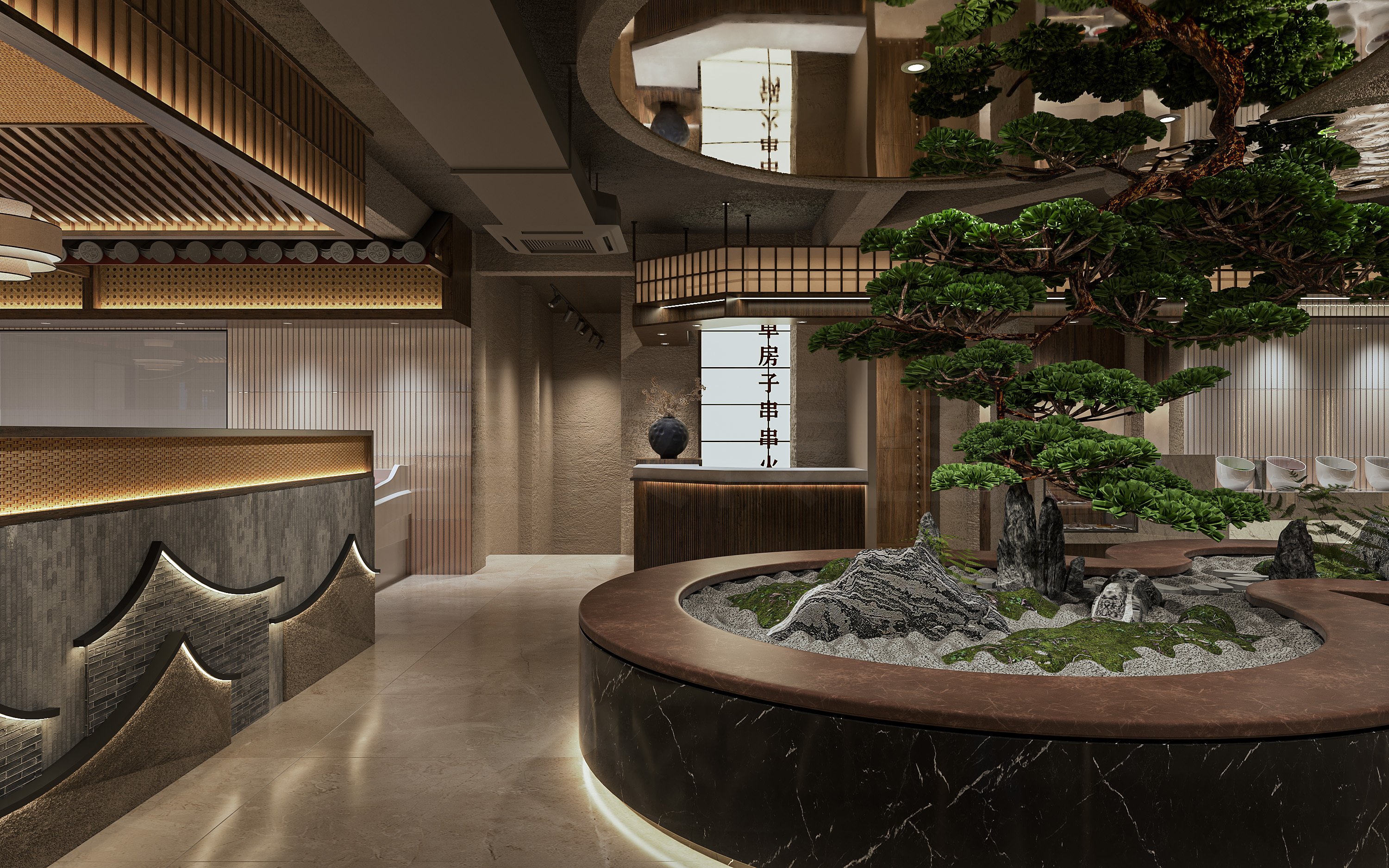 餐厅 火锅店  效果图-1