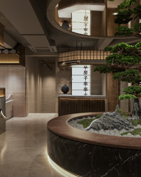 餐厅 火锅店  效果图