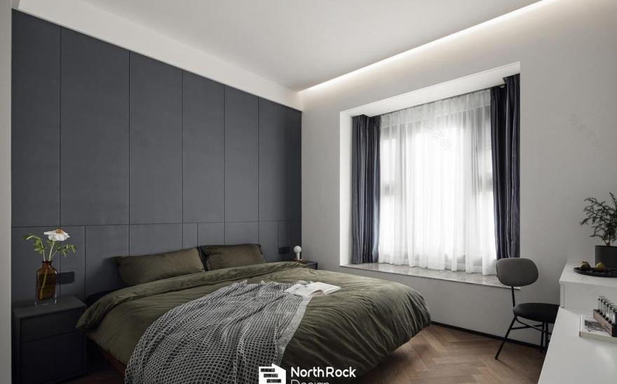 北岩设计 | 平层住宅精装修,深色系展现生活新貌-10