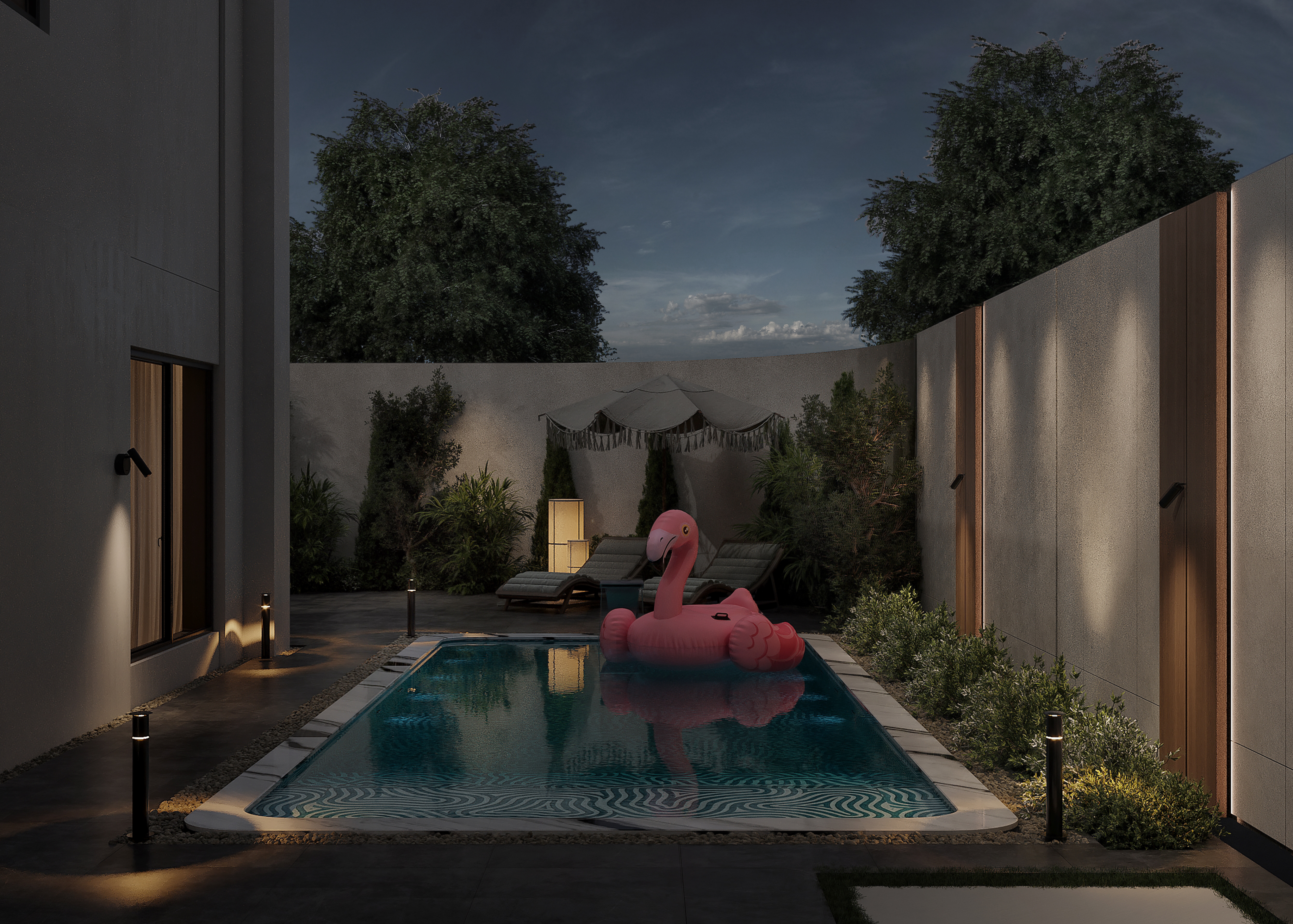 GARDEN VILLA  别墅花园设计丨MARYAN AHMED DESIGNS-10