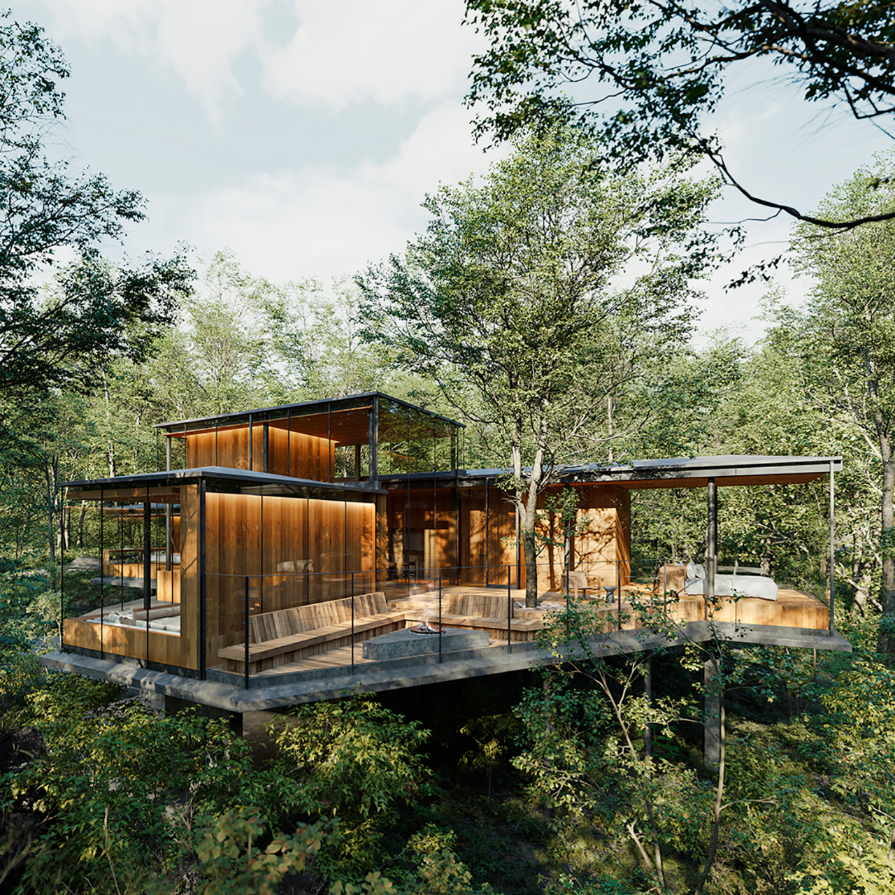 日本群马县水上町 NOT A HOTEL 温泉别墅丨SUPPOSE DESIGN OFFICE-10