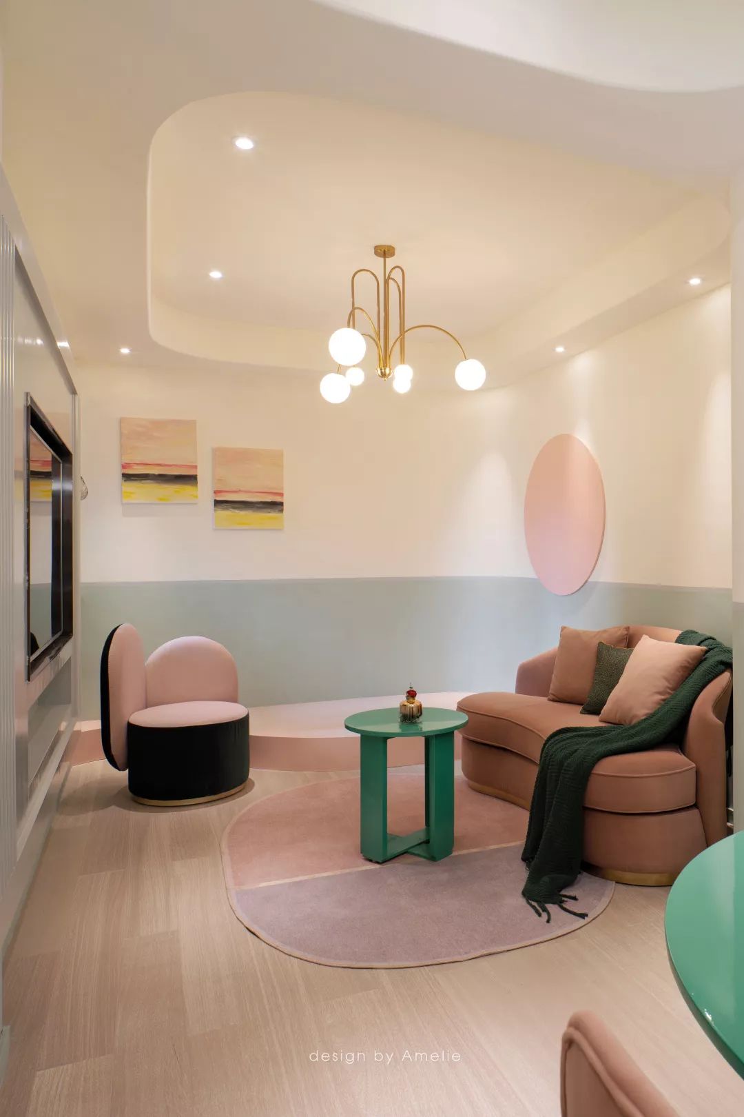 88㎡武汉住宅 | 红配绿温暖空间,以人为本的设计理念-27