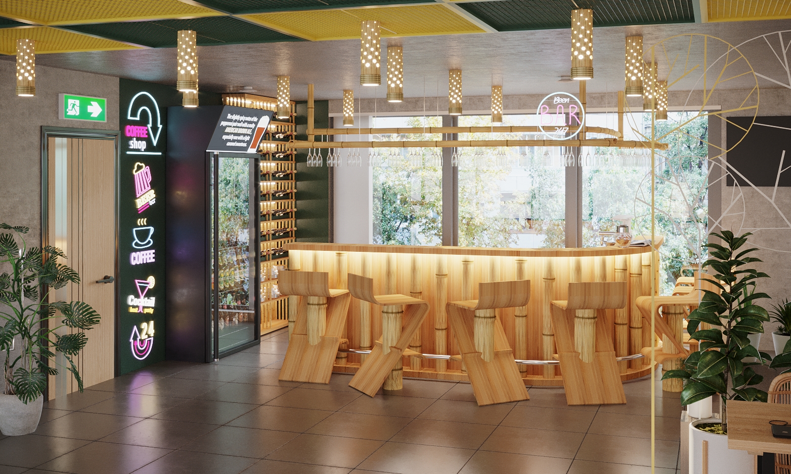 竹子办公室·大厅餐具室-21