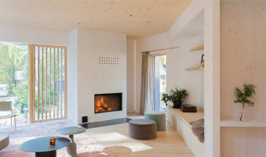 Ortraum Architects creates home with trapeze, climbing wall and hammock-9