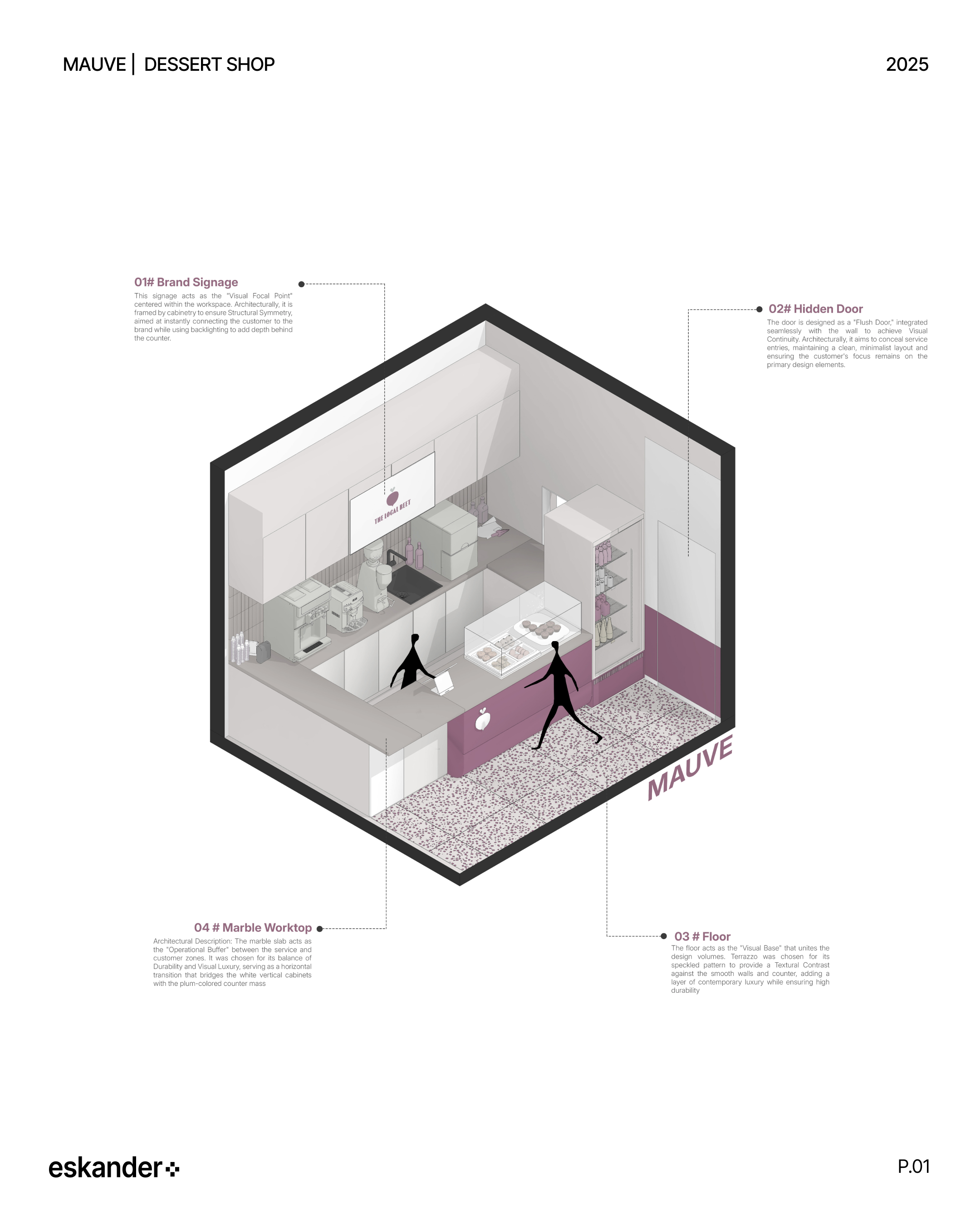 淡紫色·甜品店丨阿联酋迪拜丨Eskander Plus Studio-3