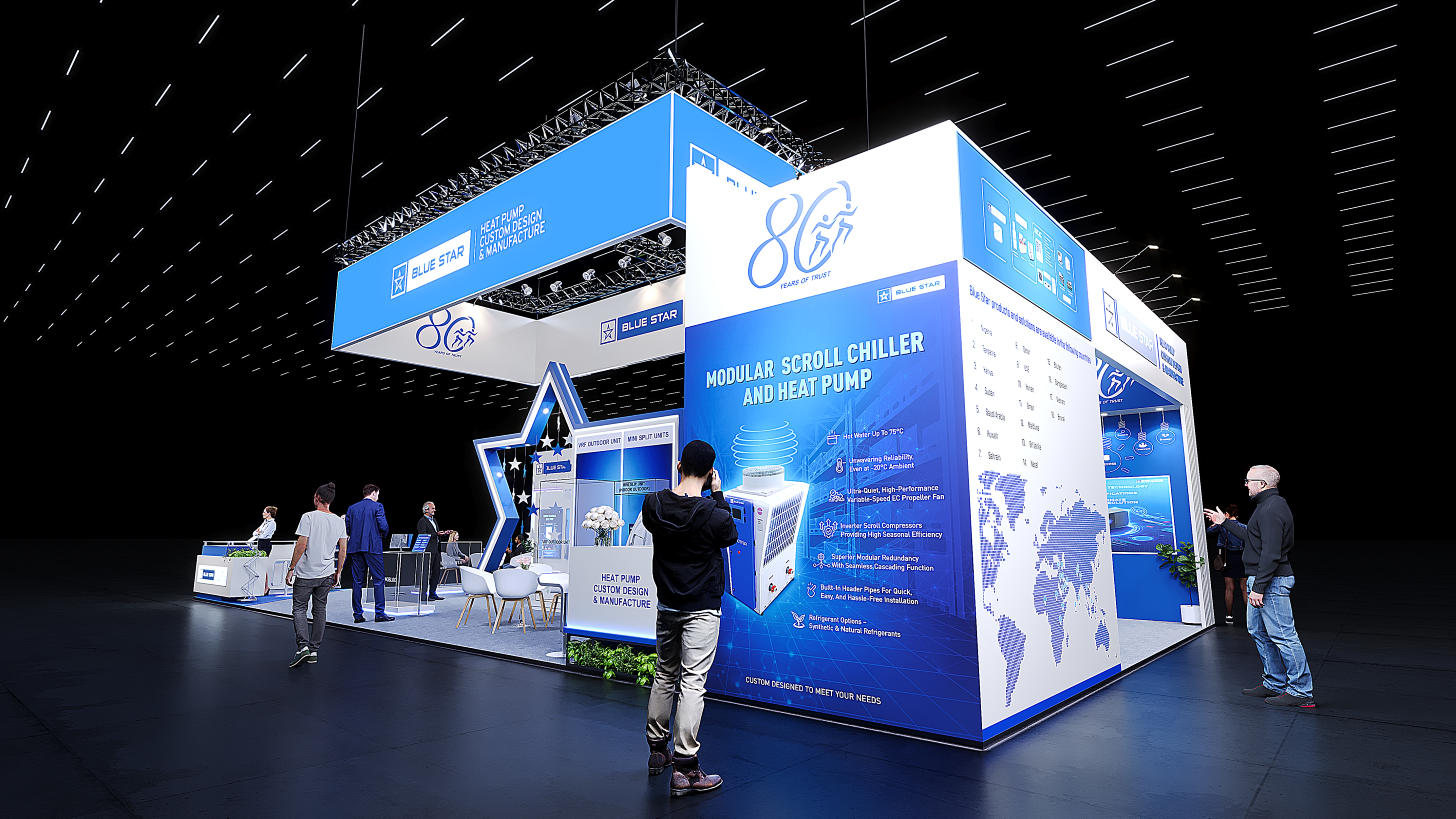 Blue Star | 4 Side Open Stall-13