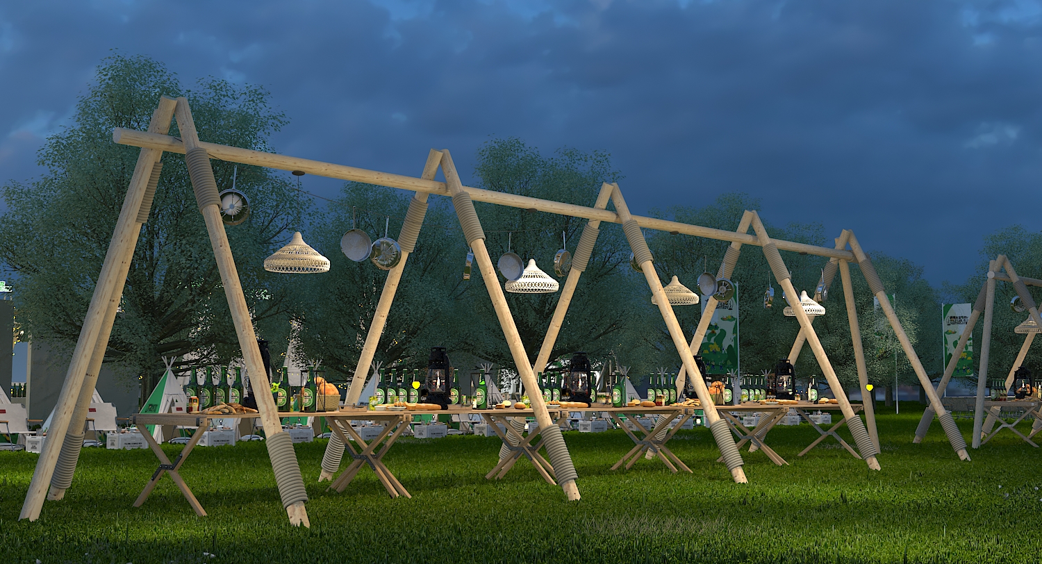 户外露营摊位美陈设计-9