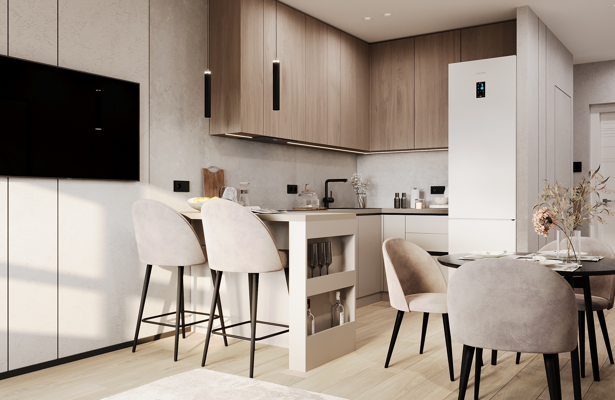 Apartment in Beige Tones | 3D Interior Visualization-0