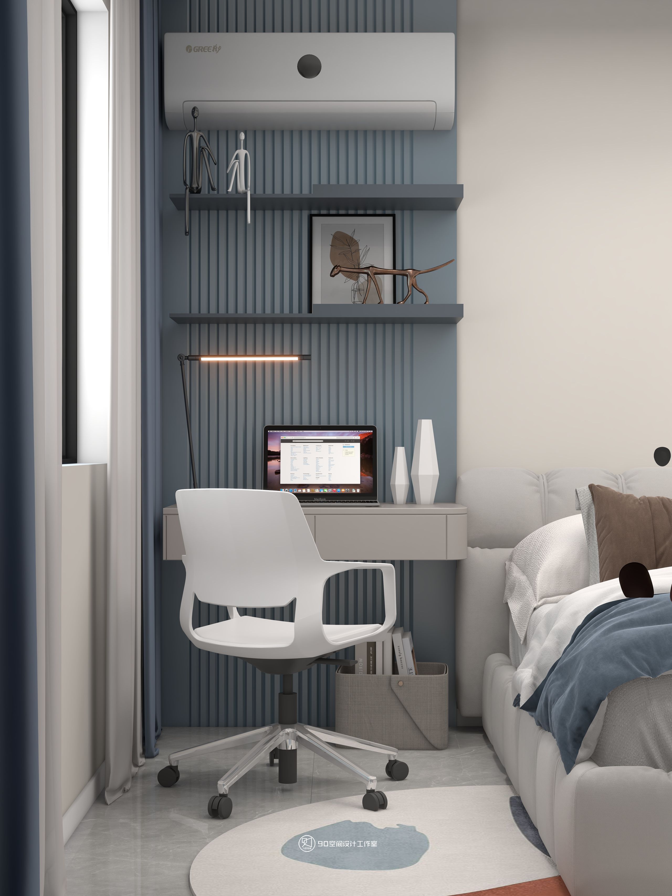 棉花糖奶油风格113 平方 3 室 2 厅 1 卫丨90 空间设计-28