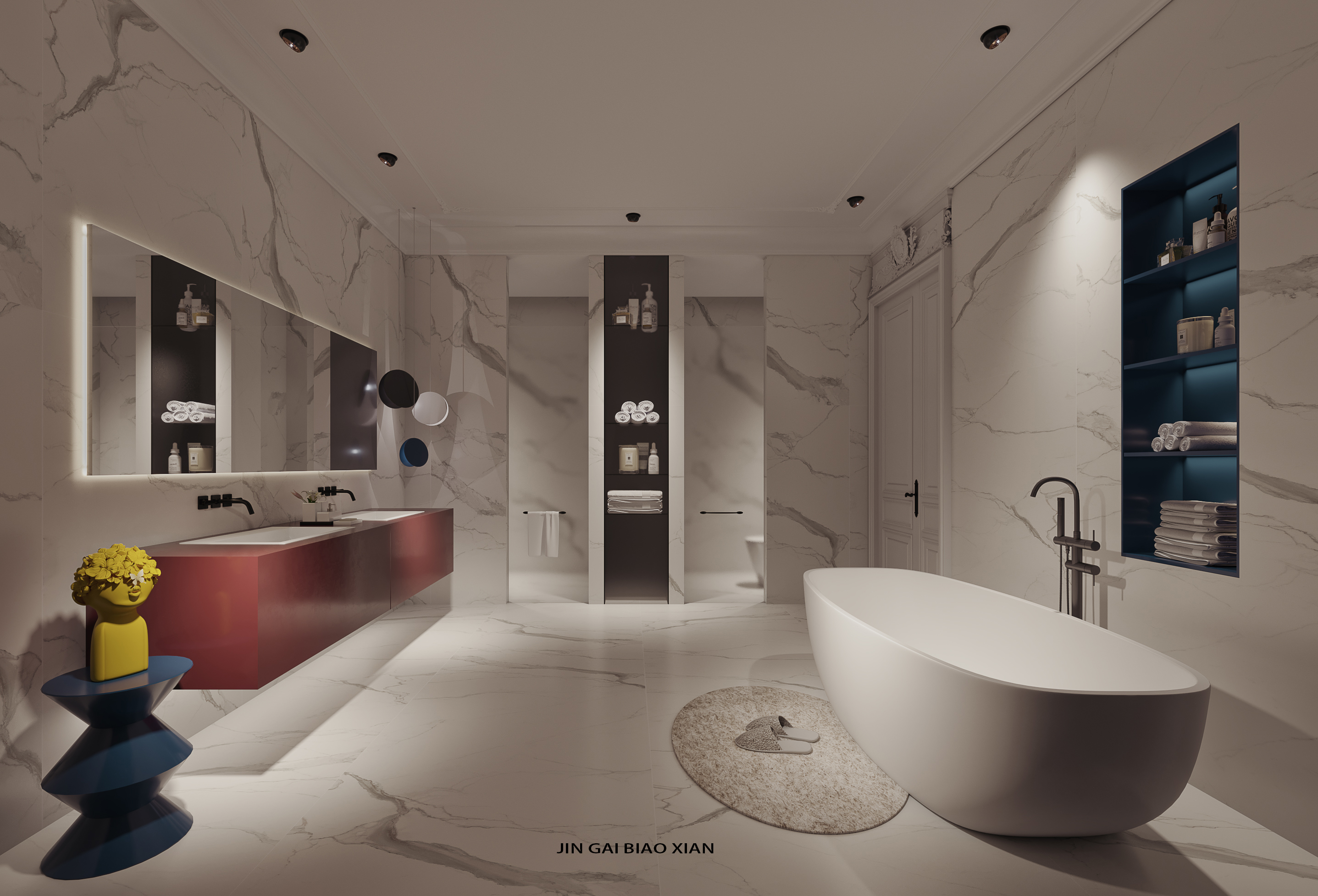 法式浪漫别墅,现代优雅与古典艺术的完美融合-24