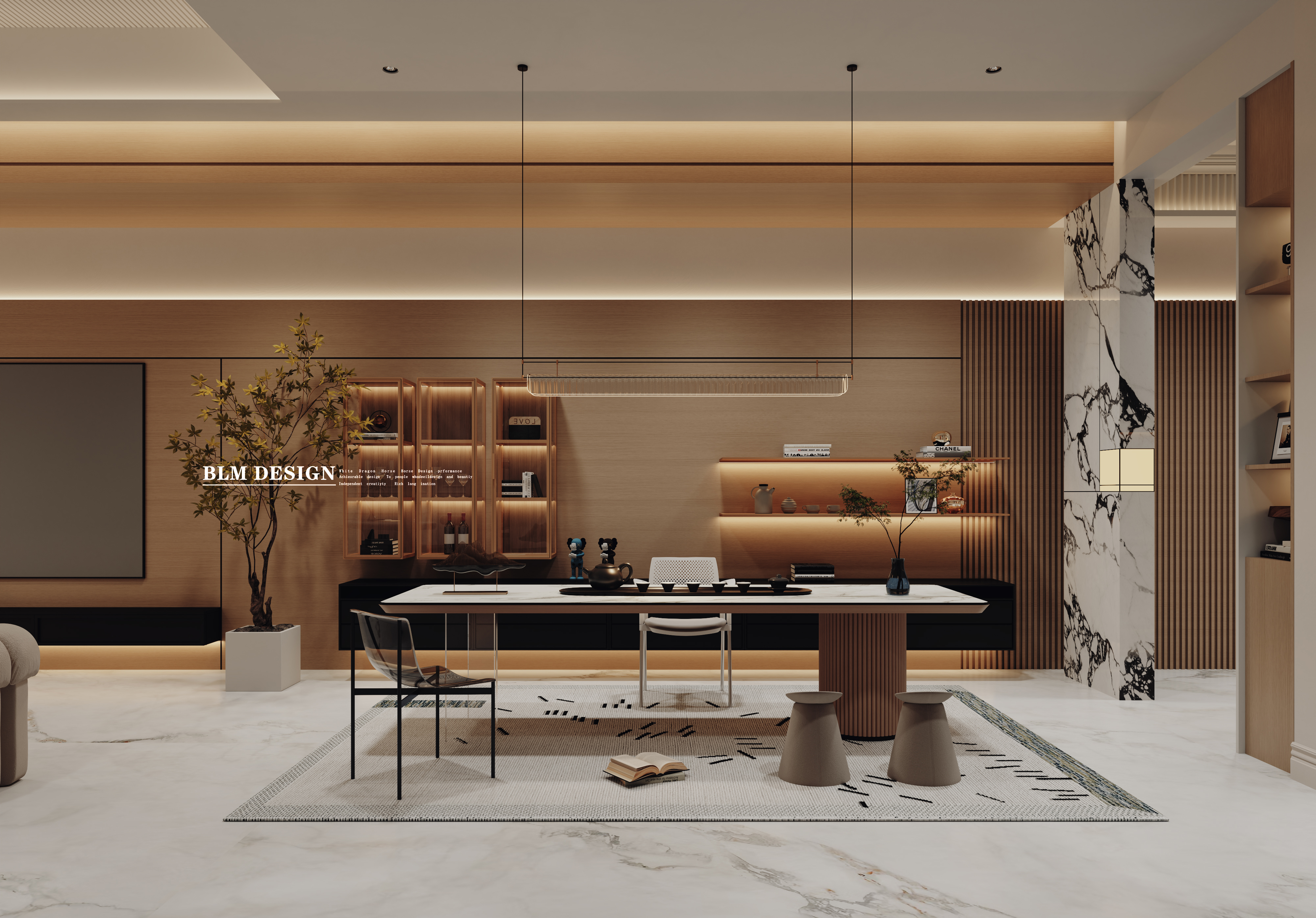 美式别墅-白龙马效果图-4