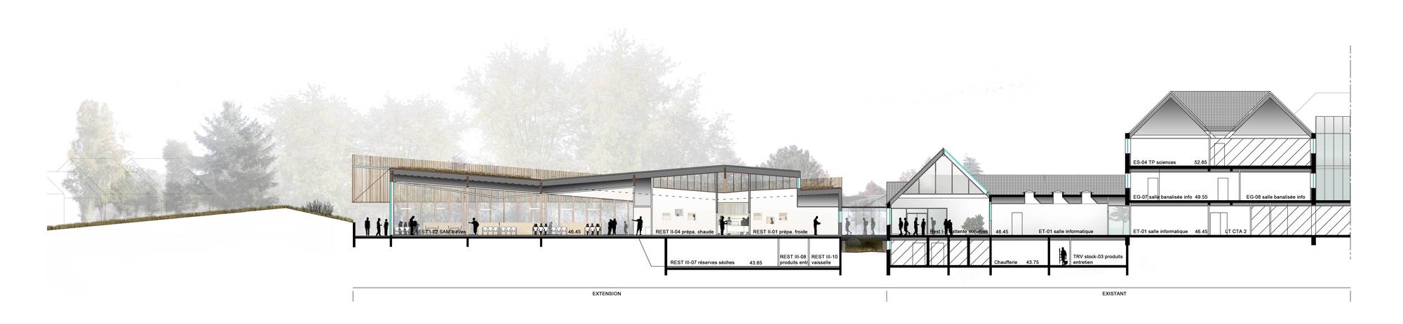 Rene Cassin 学校食堂丨法国丨Brulé Architectes Associés-12