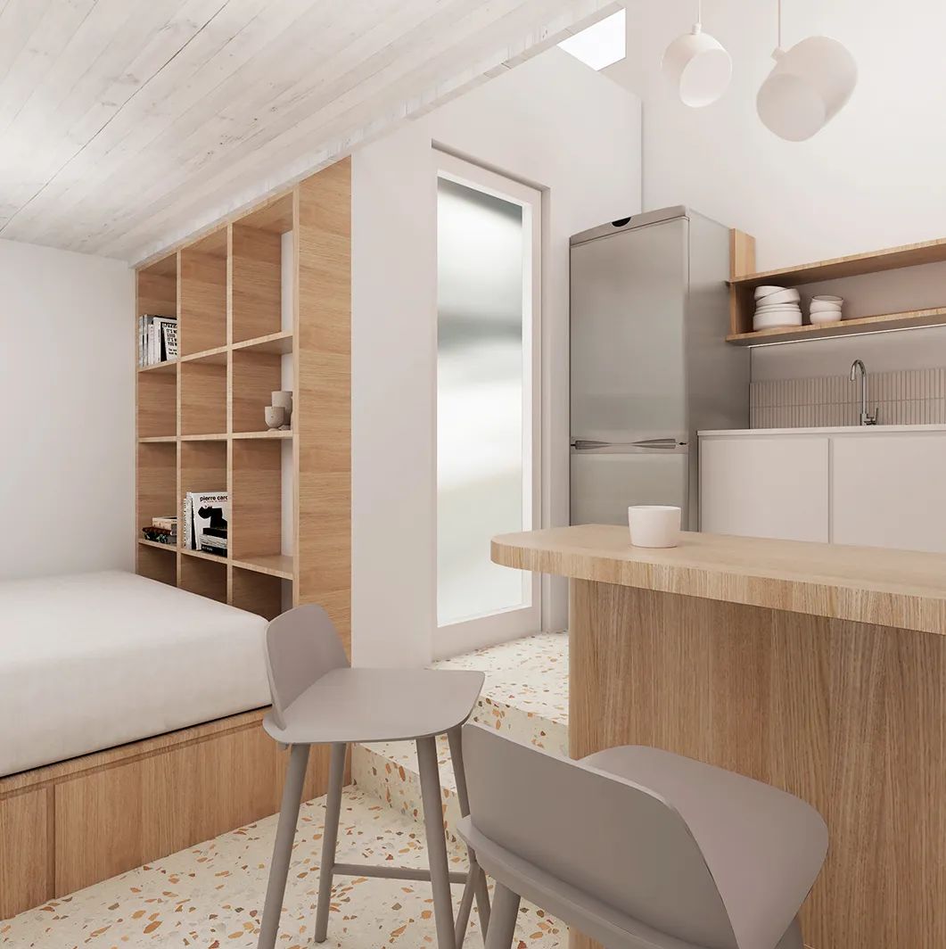 22㎡小公寓设计丨Recreo Estudio-5