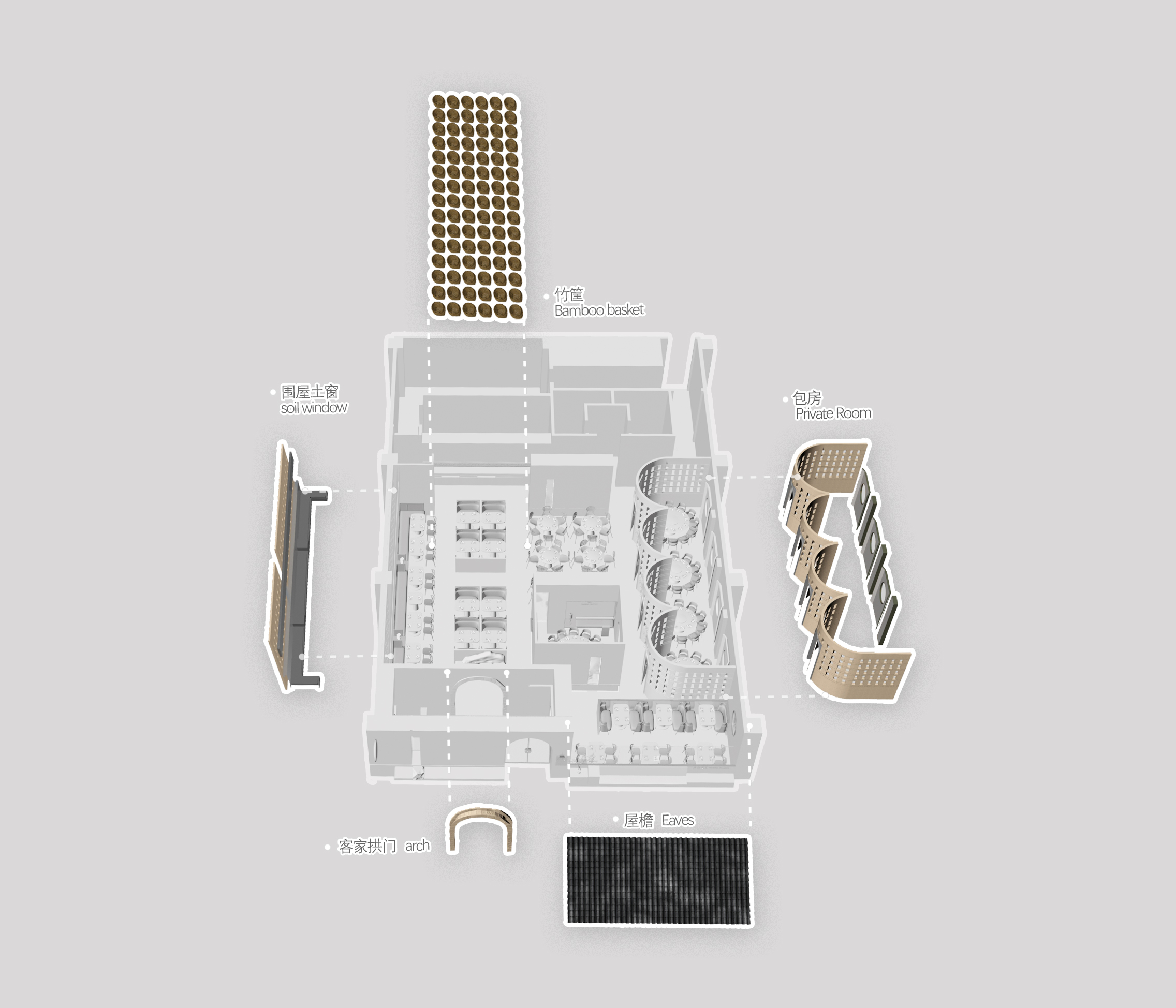 客味 2021 · 丰收客宴,现代版客家围屋餐厅设计丨艺鼎设计-35