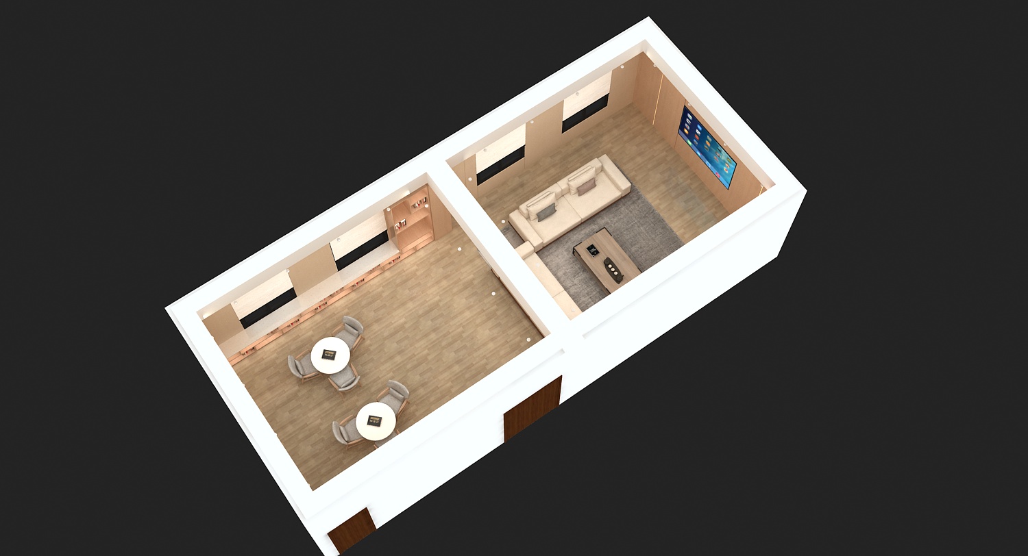 会议接待休息区设计3D效果图-0