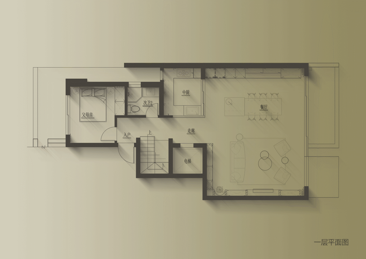 300㎡跃层，在光与曲线里，把生活安稳下来-61