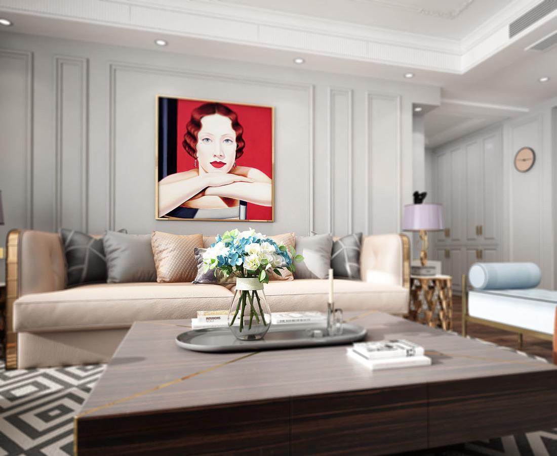 
尚晓明丨云端点墨设计 -180平层/午后红茶 -3