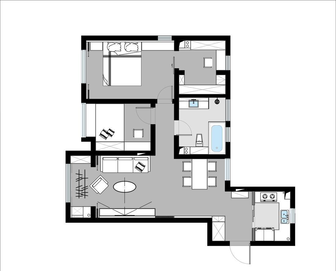 极简黑白灰调乐高主题平层设计-11
