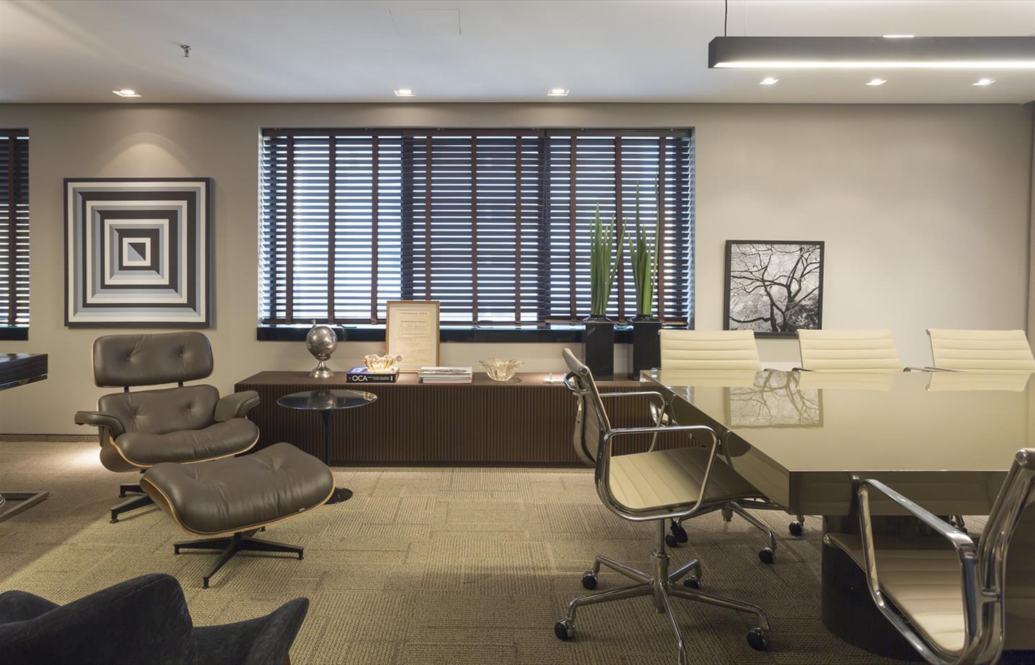 巴西 SP 企业办公室设计，柔和色调与现代材质的完美结合-3