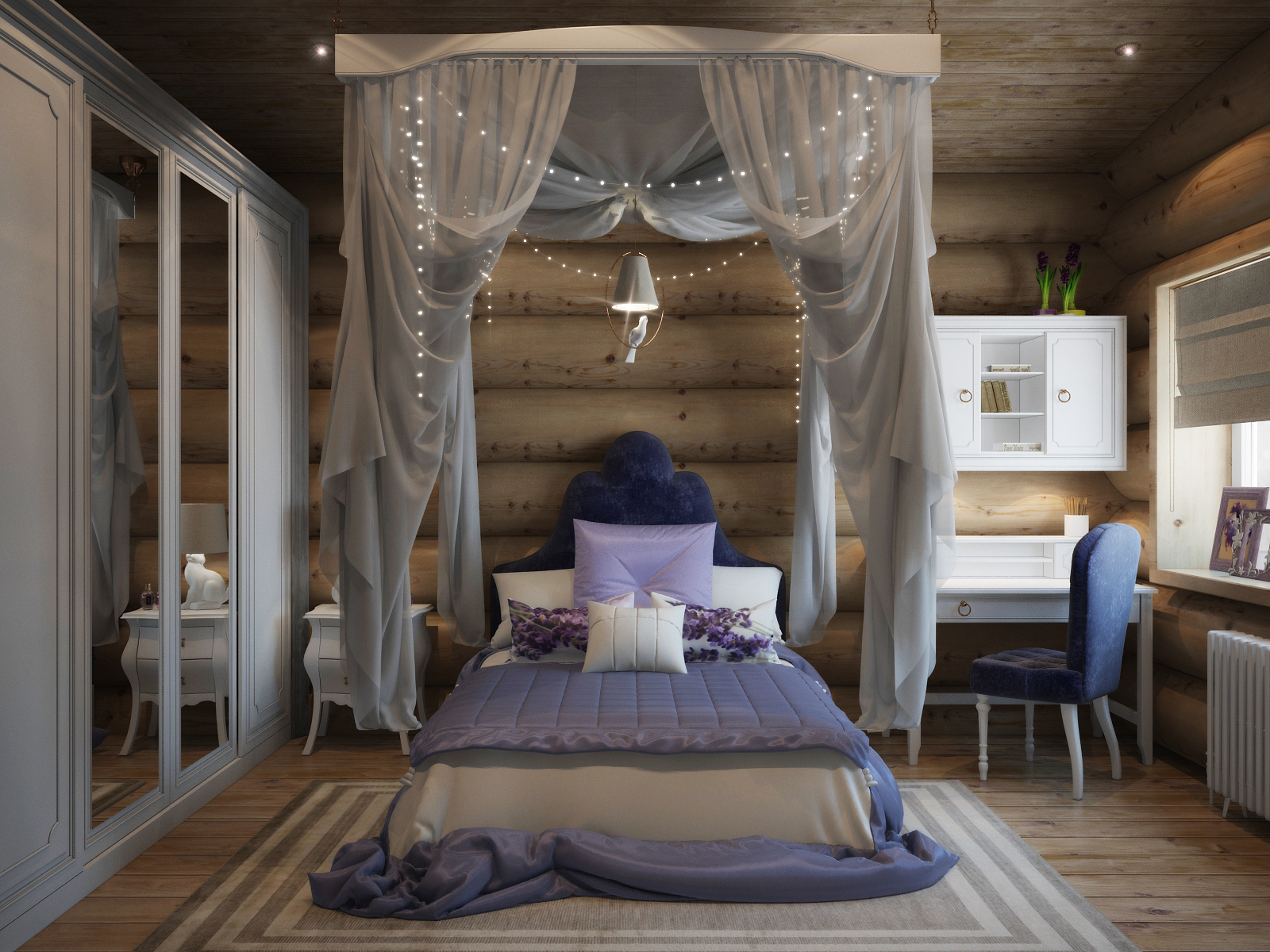 Интерьер деревянного дома-14