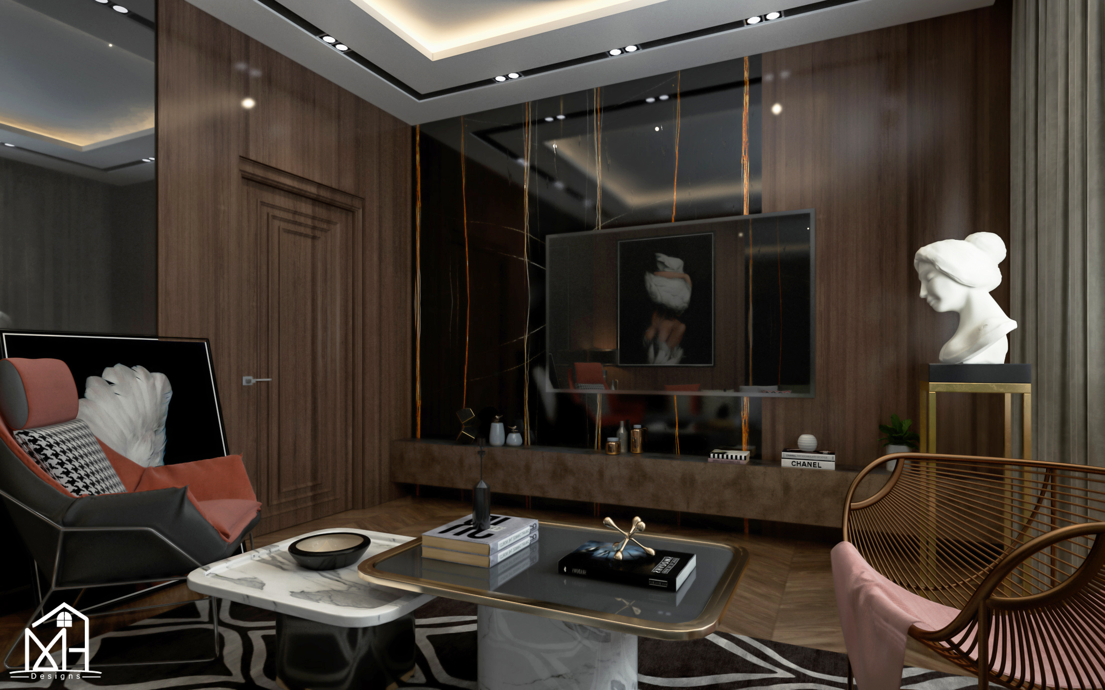 Artistic Modern Living Room in Cairo-1