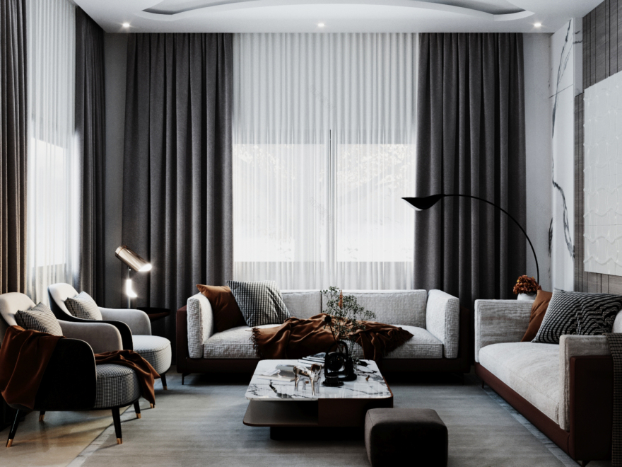 客厅+咖啡角丨沙特阿拉伯丨Mohamed Hamoda-17