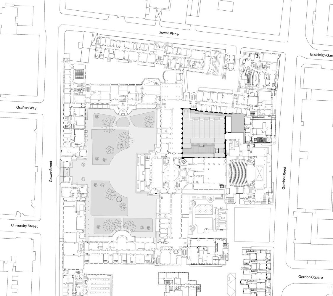 英国伦敦 UCL 校园 Wilkins Terrace 庭院设计-34