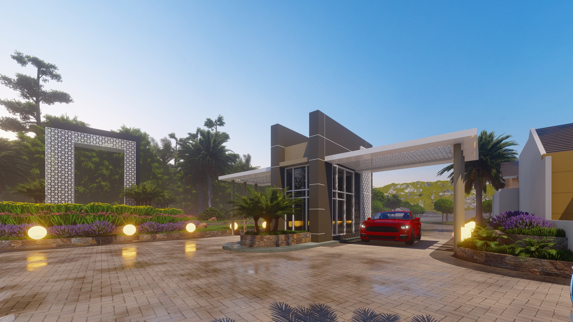 Modern Entrance Gate of Housing in Karawang-0