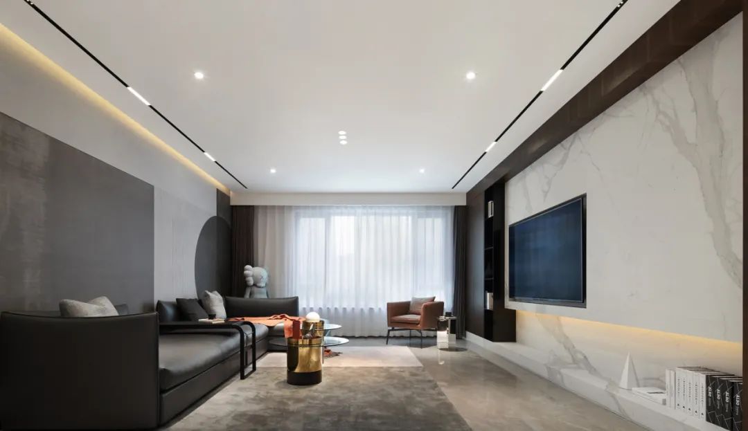 圣日尔曼大道的极简浪漫 | 黑白灰++ 铁锈红的家-43