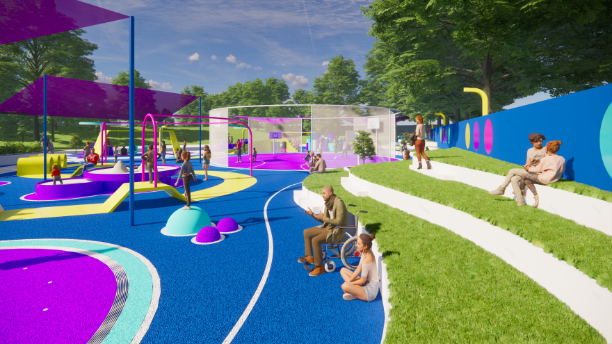 Waller Park(沃勒公园)包容性游乐空间-10