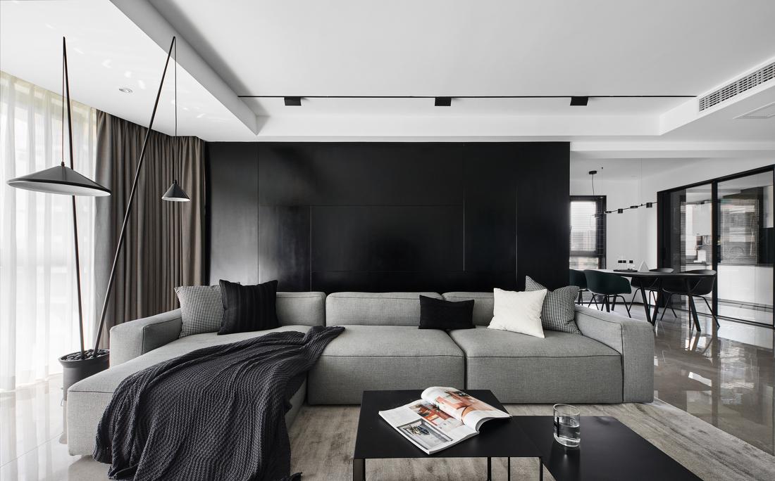 黑白灰的现代之家丨TK 设计-21
