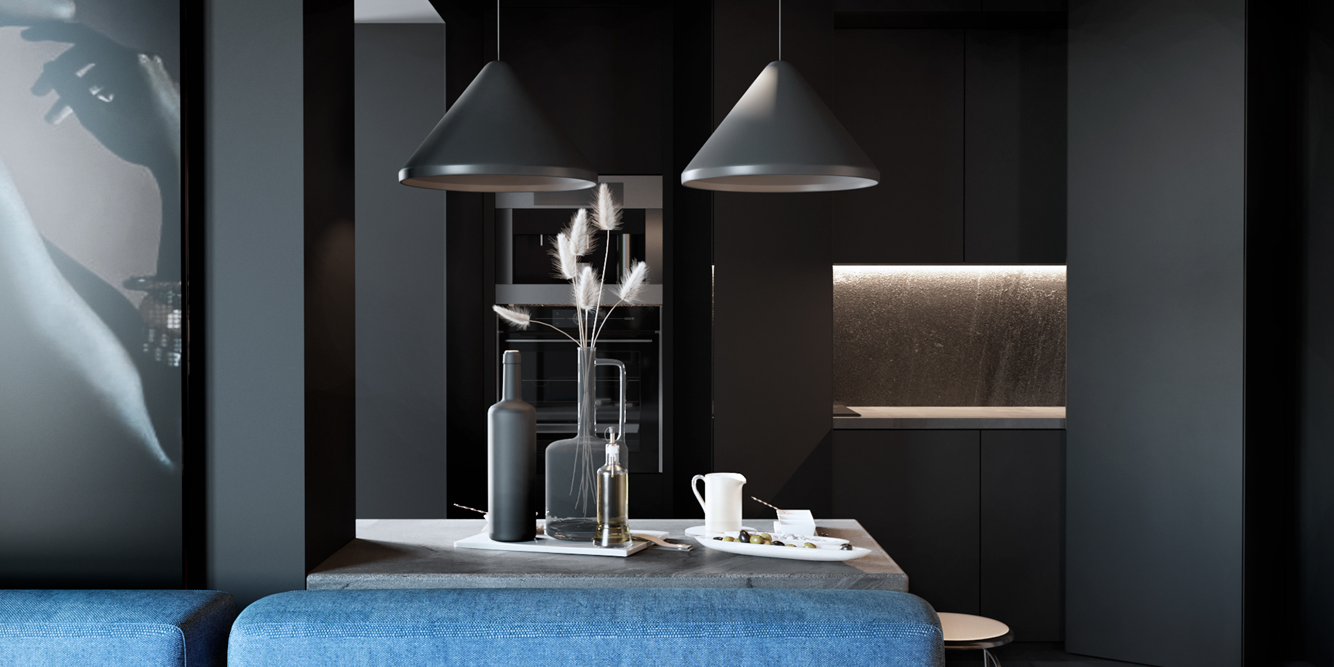 Black  Blue apartments Yana Prydalna-4