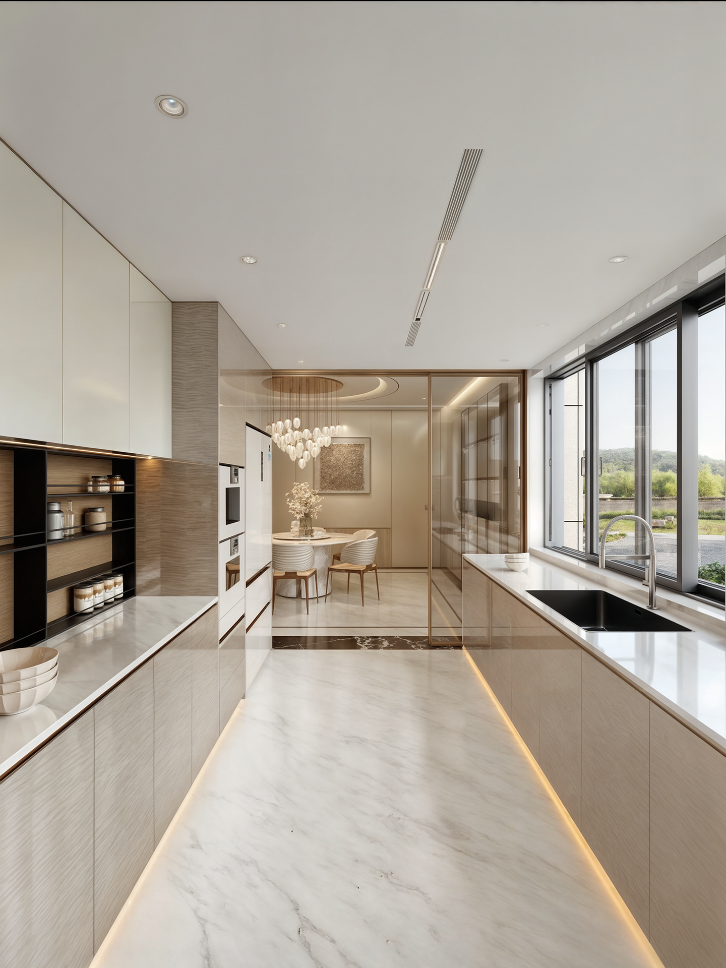 轻奢大平层 轻奢客厅-12