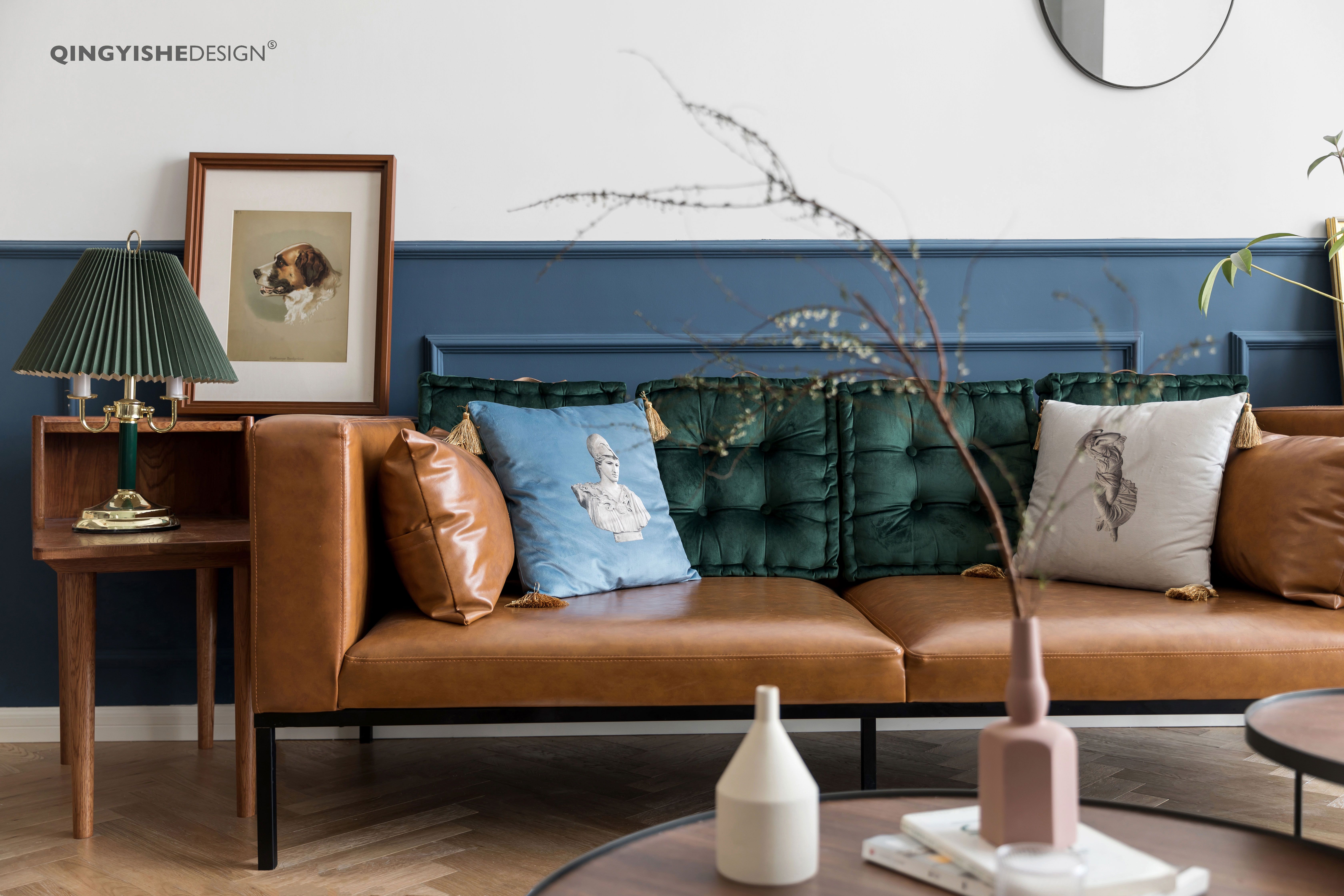 双层复古豪宅 | 层高利用与中古元素的魅力结合-9