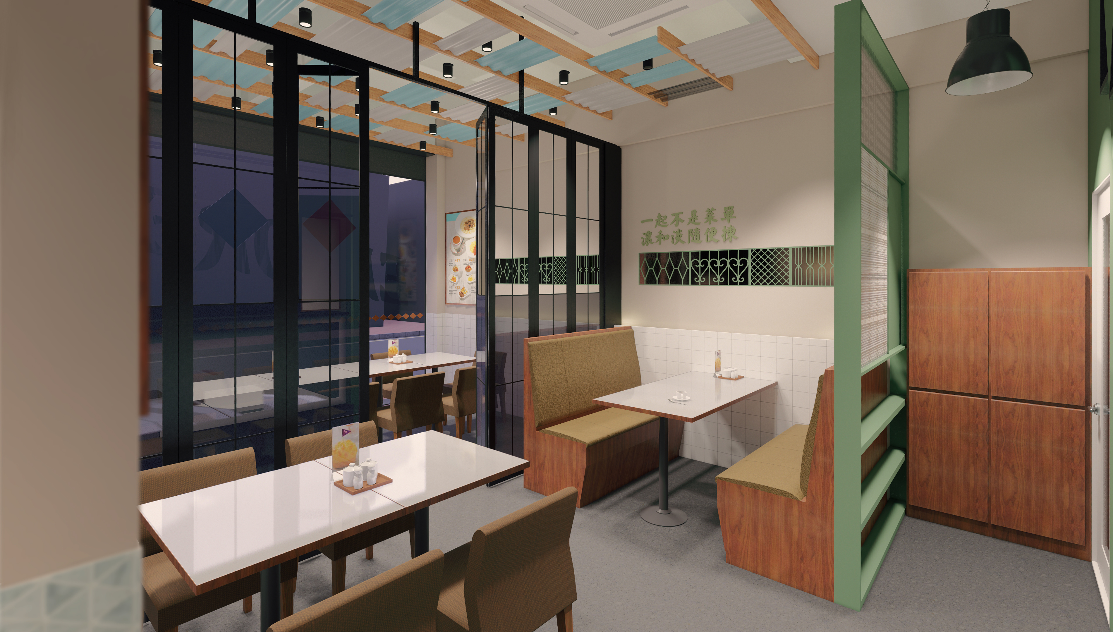 茶餐厅空间陈列设计丨中国深圳丨中山市偶遇藝術文化發展有限公司-24