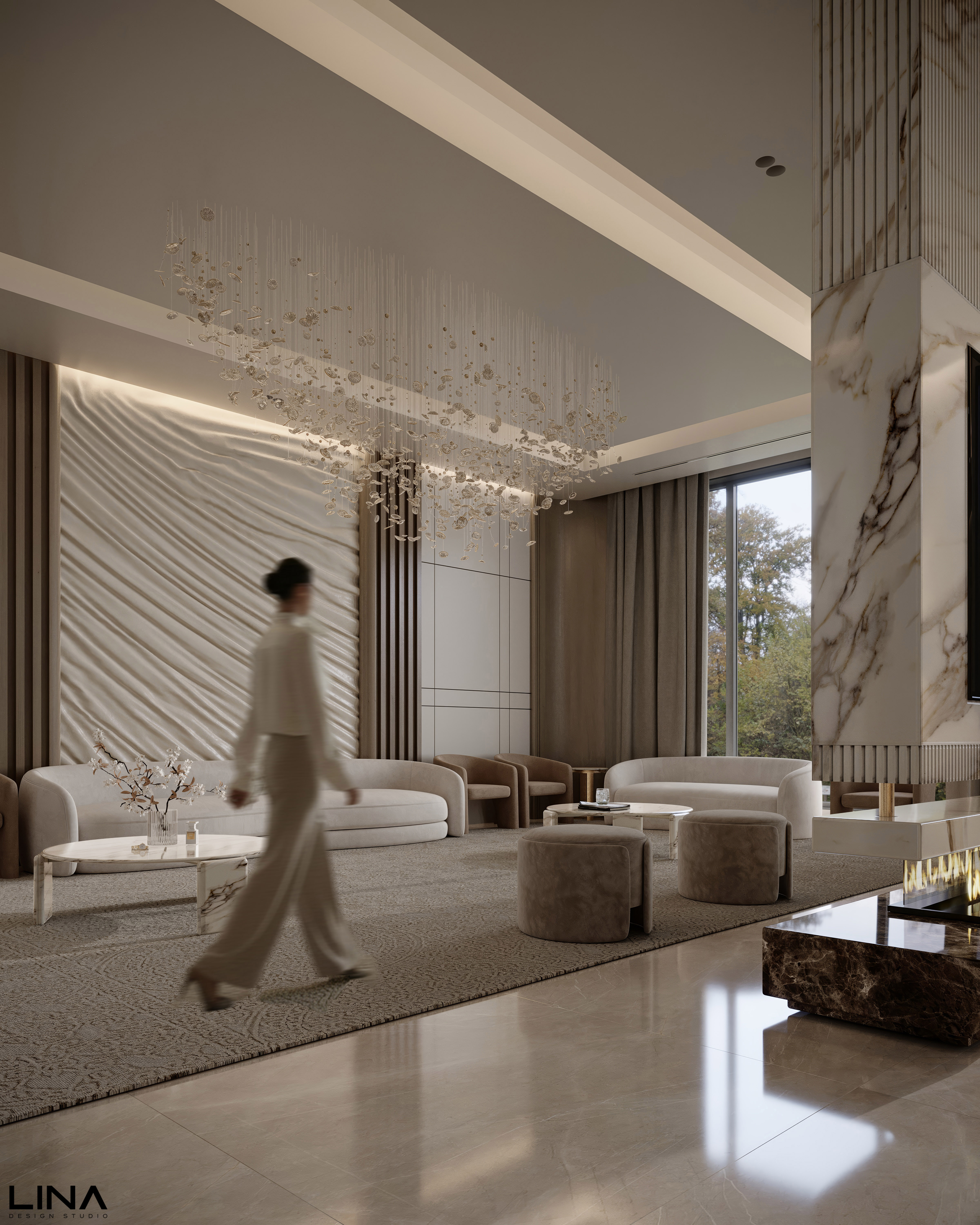 现代接待处设计丨沙特阿拉伯丨Lina Design Studio-1