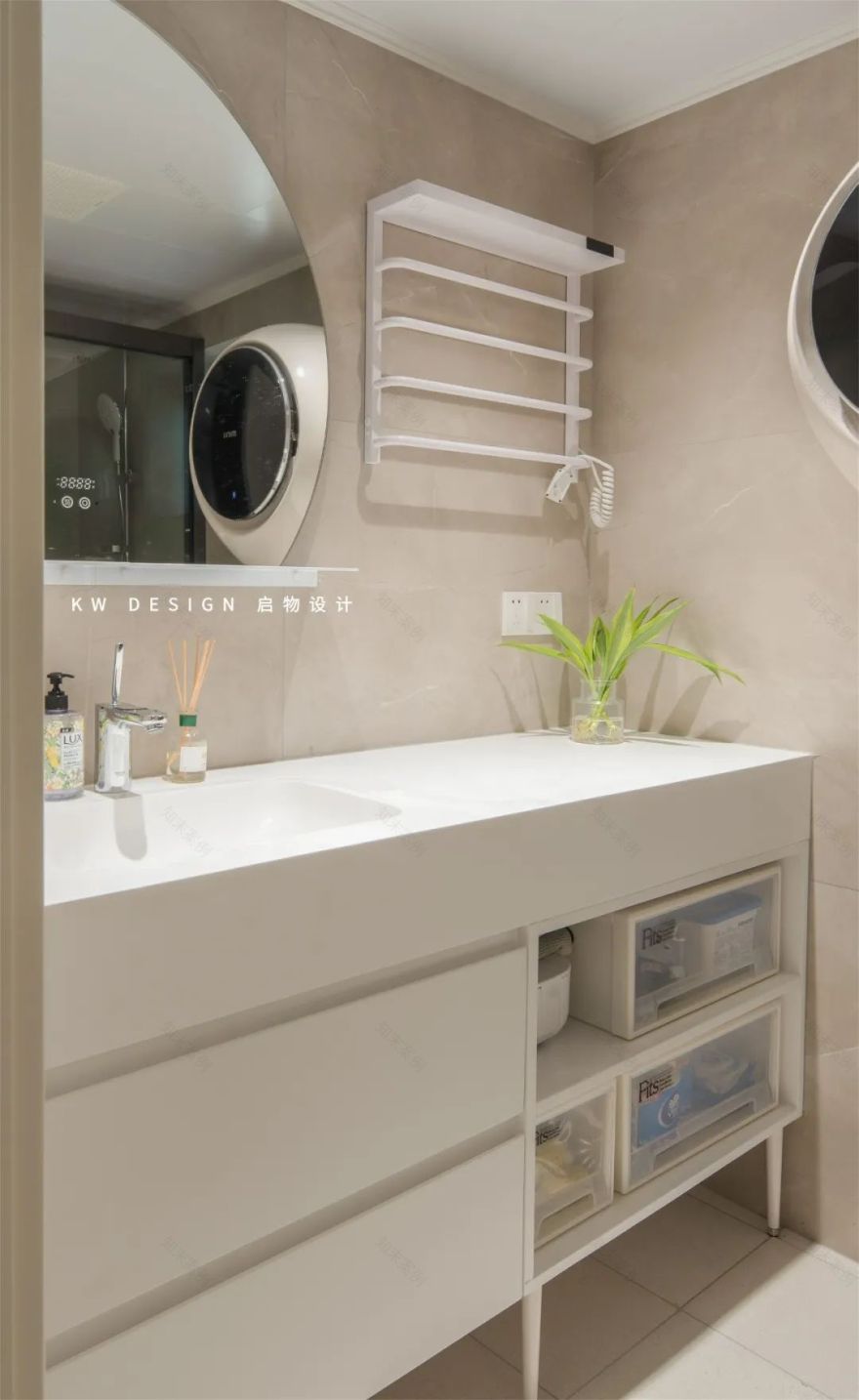 景新花园奶油轻法式住宅丨启物设计-42