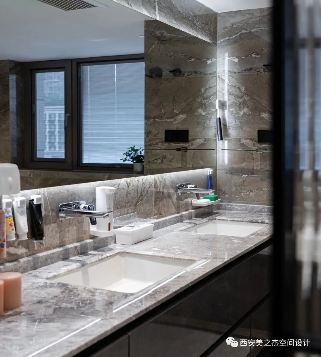 西安莱安逸珲 300 平现代简约之家丨中国西安丨M&J 美之杰-43